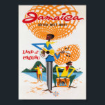 Jamaica Retro Vintage Travel Poster ポスター<br><div class="desc">Jamaica Retro Vintage Travel Poster. Musicians playing music on the beach.</div>