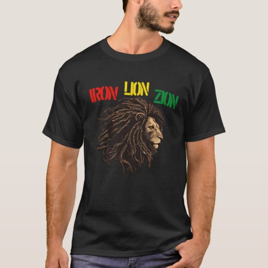 Jamaica Souvenir Rasta Clothing Lion of Judah Root Tシャツ (正面)