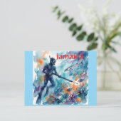 Jamaica spearfishing ポストカード (スタンド正面)