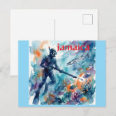 Jamaica spearfishing ポストカード (正面/裏面)