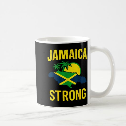 Jamaica Strong I Love Jamaican Flag Heart Women Me コーヒーマグカップ (右)