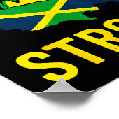 Jamaica Strong I Love Jamaican Flag Heart Women Me ポスター (角)