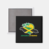 Jamaica Strong I Love Jamaican Flag Heart Women Me マグネット (正面/裏面)