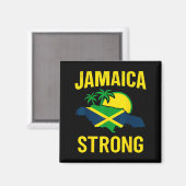 Jamaica Strong I Love Jamaican Flag Heart Women Me マグネット (正面/裏面)