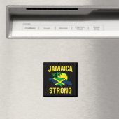 Jamaica Strong I Love Jamaican Flag Heart Women Me マグネット (インサイチュ (食洗機))