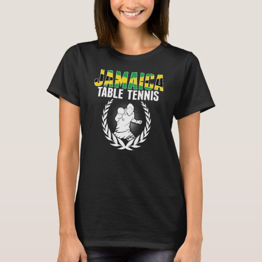 Jamaica Table Tennis   Jamaican Ping Pong Supporte Tシャツ (正面)