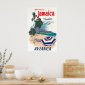 Jamaica Travel Poster Jamaican Art Print ポスター (キッチン)