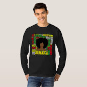 Jamaica Vacation Afro Woman Word Art Tシャツ (正面フル)