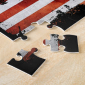 Jamaican American Flag Jamaica Usa ジグソーパズル (側面)