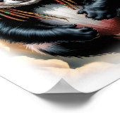 Jamaican Angel Panda Design on a ポスター (角)