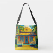 Jamaican beach cottage クロスボディバッグ (裏面)