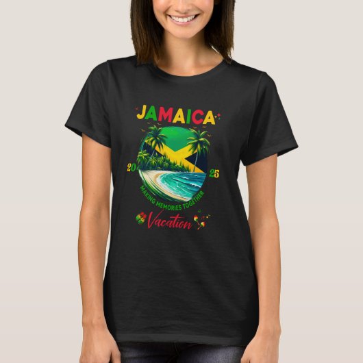 Jamaican Birthday Besties Jamaica Vacation Matchin Tシャツ (正面)