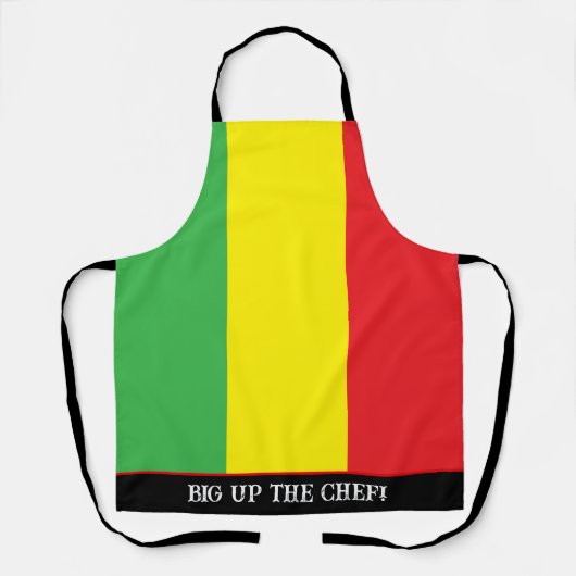 Jamaican Chef and Cook Rasta Striped エプロン (正面)