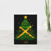 Jamaican Christmas Tree Design, Festive Holiday Gr カード (正面)
