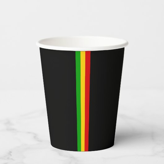Jamaican Cute Rasta Man Personalized 紙コップ (裏面)