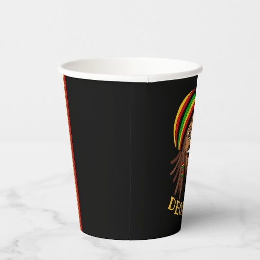 Jamaican Cute Rasta Man Personalized 紙コップ (右)