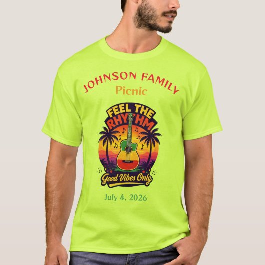 Jamaican family celebration matching tee shirts tシャツ (正面)