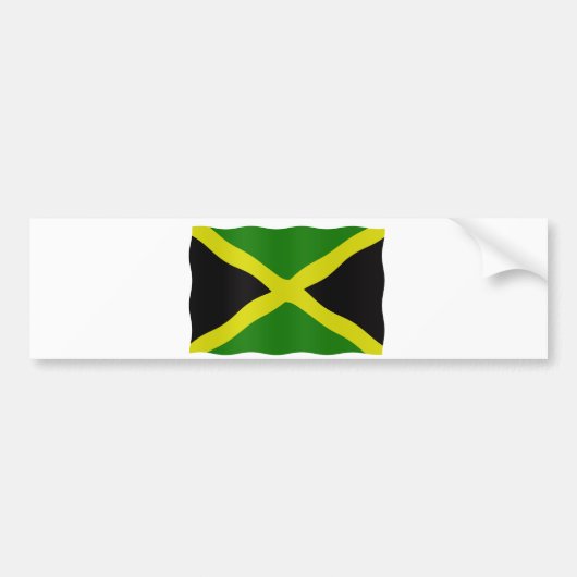 Jamaican flag バンパーステッカー (正面)