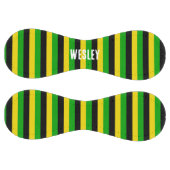 Jamaican Flag Colors Striped ソフトボール (パネル)