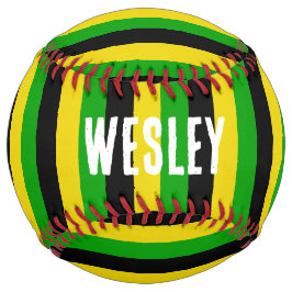 Jamaican Flag Colors Striped ソフトボール