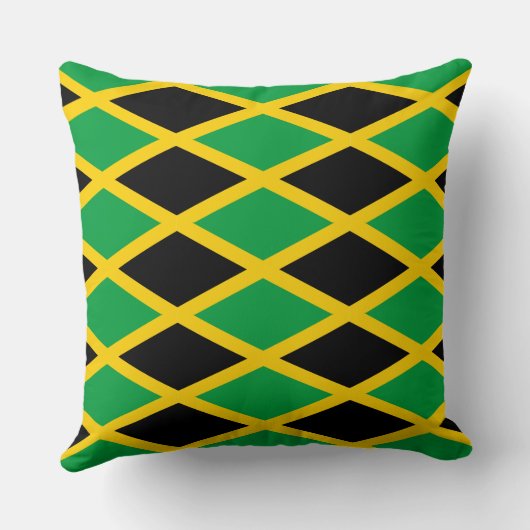 Jamaican flag pattern pillow クッション (裏面)