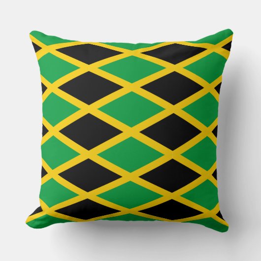 Jamaican flag pattern pillow クッション (正面)