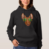 Jamaican Flag Pharaoh Hound Dog Jamaica Pocket パーカ (正面)