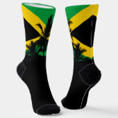 Jamaican Flag Tropical Palm Trees ソックス (傾斜あり)