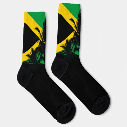 Jamaican Flag Tropical Palm Trees ソックス (右)