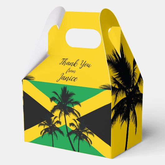 Jamaican Flag Tropical Thank You フェイバーボックス (正面)