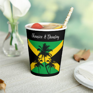 Jamaican Flag Wedding Congratulations 紙コップ