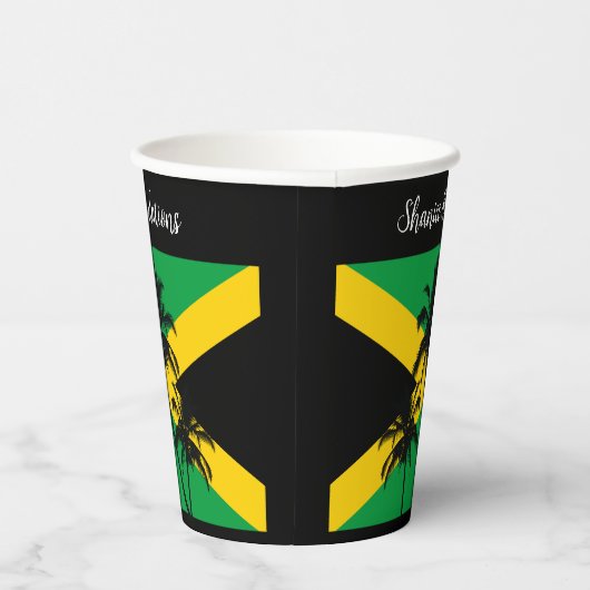 Jamaican Flag Wedding Congratulations 紙コップ (右)