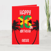 Jamaican Happy 16th Birthday カード (正面)