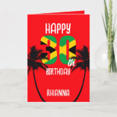 Jamaican Happy 30th Birthday カード (正面)