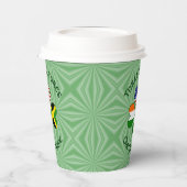 Jamaican Irish American Shamrock Personalized Text 紙コップ (左)