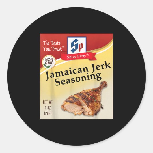 Jamaican Jerk Seasoning Condiment Holiday Spice Co ラウンドシール (正面)
