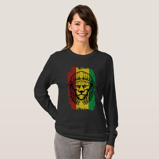 Jamaican Lion Multi Coloured Tシャツ (正面フル)
