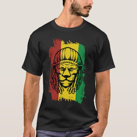 Jamaican Lion Multi Coloured Tシャツ (正面)