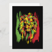 Jamaican Lion Rasta African Reggae 招待状 (正面/裏面)
