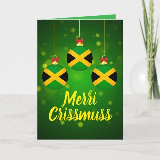 Jamaican Patois Festive Merry Christmas カード (正面)