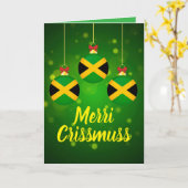 Jamaican Patois Festive Merry Christmas カード (黄色い花)