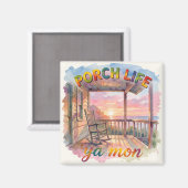 Jamaican porch life マグネット (正面/裏面)