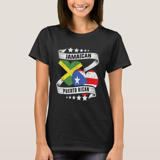 Jamaican puerto rican  Half Puerto rican half Jama Tシャツ (正面)