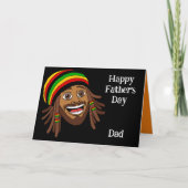 Jamaican Rasta Happy Fathers Day カード (正面)