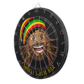 Jamaican Rasta Man Caribbean Sports Bar ダーツボード (正面右)