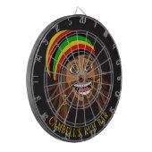 Jamaican Rasta Man Caribbean Sports Bar ダーツボード (正面左)