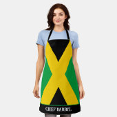 Jamaican Restaurant Chef and Cook Kitchen エプロン (着用した状態)