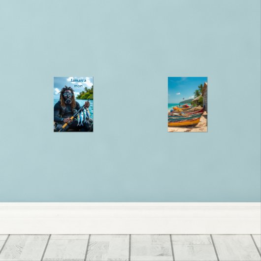 Jamaican spear fisherman (ウッドフロア)