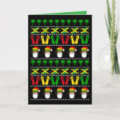 Jamaican Ugly Sweater Rasta Christmas カード (正面)