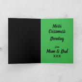 Jamaican Ugly Sweater Rasta Christmas カード (内部)